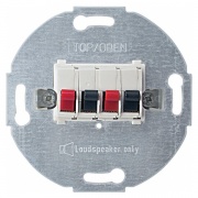 Розетка акустическая 2 местная Merten механизм Полярно-белый