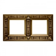 Рамка на 2 поста гор./верт., цвет bright patina