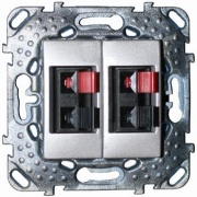 Аудио розетка  двойная  SE Unica Top, алюминий