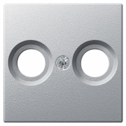 Накладка телевизионной розетки TV+FM System M Merten алюминий