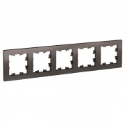 Рамка SE AtlasDesign 5 поста универсальная, мокко