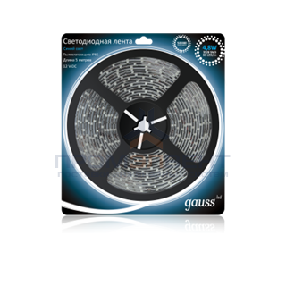 Лента LED 3528/60-SMD 4.8W  12V DC синий (блистер 5м)