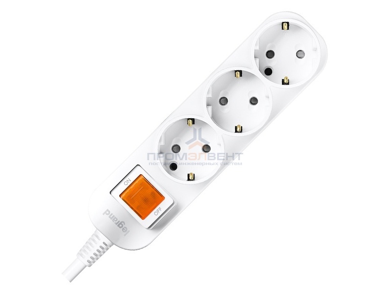 Anam Legrand e-Fren 3 Удлинитель с выключателем, шнур 4.5м, 16A, 250V