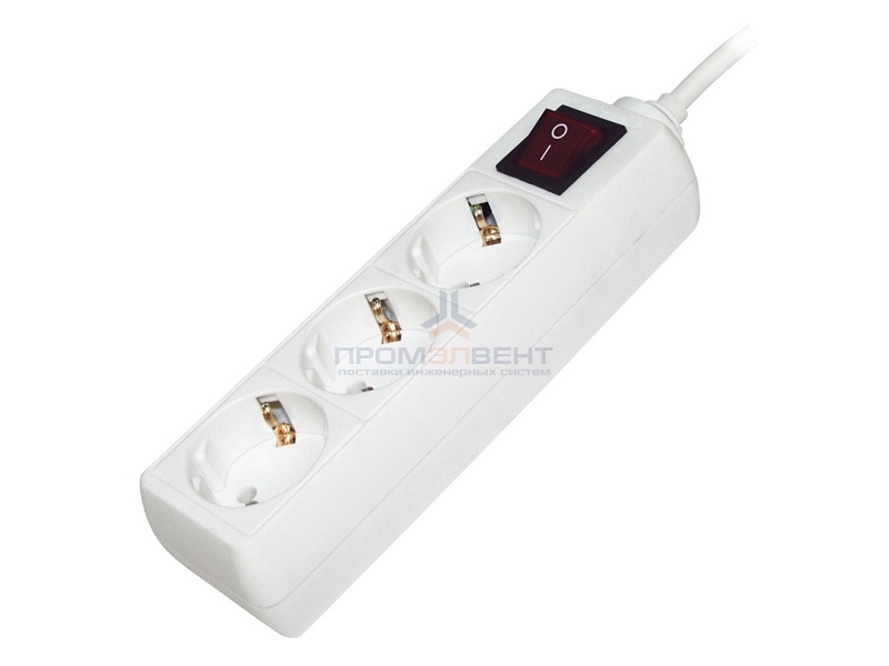 Удлинитель У03К-выкл. 3 места 2Р+PЕ/5метров 3х1мм2 16А/250 IEK