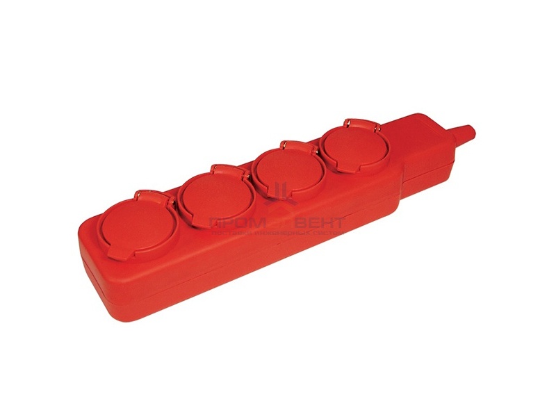 Удлинитель  У04В 4 места с защитными крышками IP44 2Р+PE/5метров 3х1мм2 16А/250В ИЭК