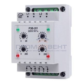 Реле времени РЭВ-201-1 0-23мин 220В на DIN-рейку