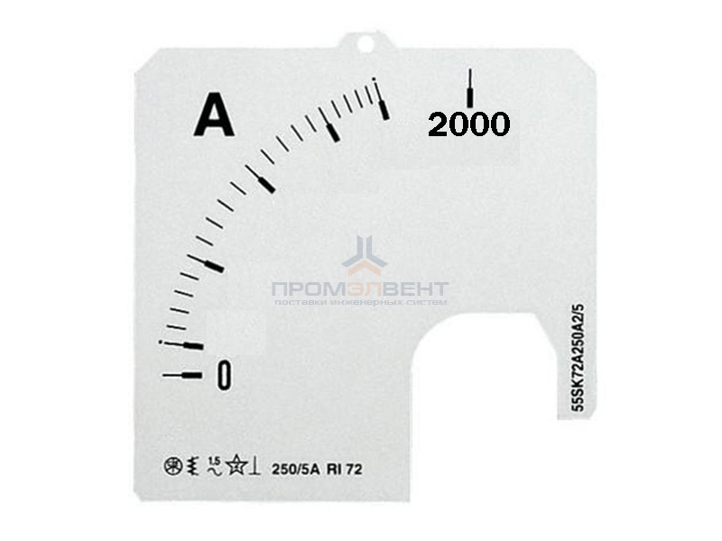 Шкала для амперметра ABB SCL-A5-2000/72