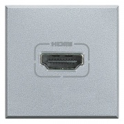 Розетка HDMI 2 модуля Axolute Алюминий